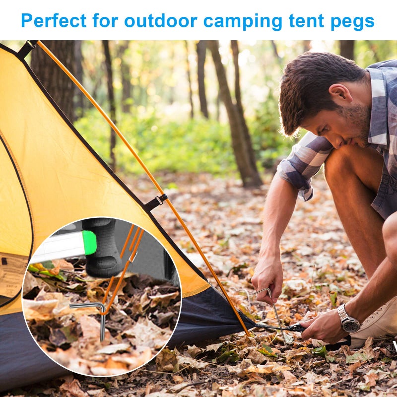 Oligei 17 Pack Heavy Duty Metal Tent Stakes for Outdoor Decorations, Gardening & Canopies, Christmas Decorations - Image 5
